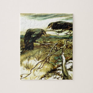 Puzzle Les deux corbeaux ou corbies Twa font un mane