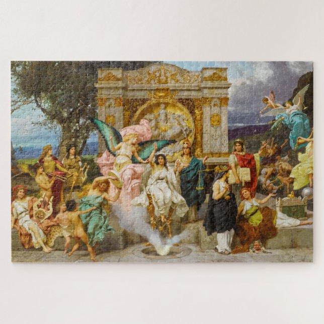 Puzzle Les dieux grecs sur le Mont Parnassus (Horizontal)