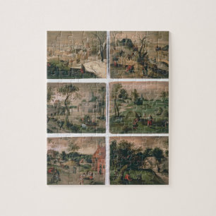 Puzzle Les douze mois de l'année : Janvier, février,