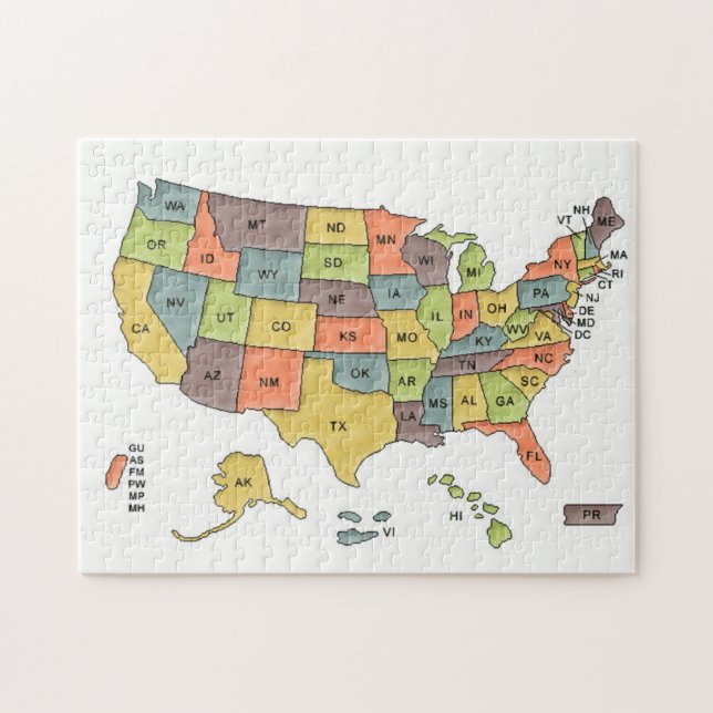 Puzzle LES Etats-Unis (Horizontal)