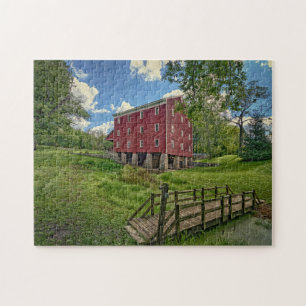 Puzzle Les Etats-Unis, Indiana, coutelier. Moulin d'Adams