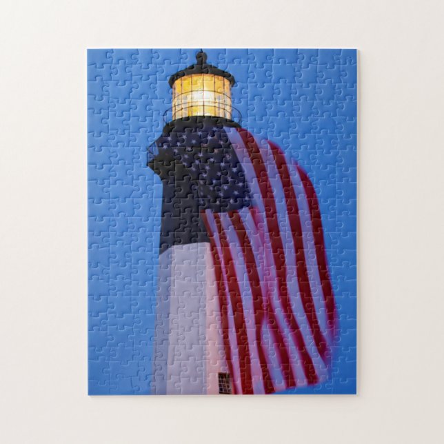 Puzzle Les Etats-Unis, la Géorgie, île de Tybee, drapeau (Vertical)