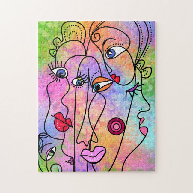 Puzzle Les Femmes Abstraites affrontent les humeurs - Des (Vertical)