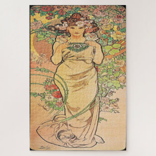 Puzzle Les Fleurs - Rose: Art Nouveau par Mucha Édition 2