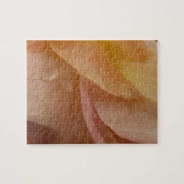 Puzzle Les gouttes de pluie sur les pétales Roses Peach F (Horizontal)
