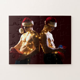 Puzzle Les hommes torse nu de SlipperyJoe, Noël