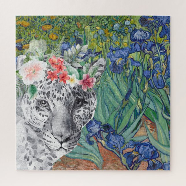 Puzzle Les iris et le léopard fantaisiste de Van Gogh (Vertical)