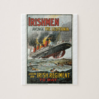 Puzzle Les Irlandais vengent l'affiche Lusitania_Propagan