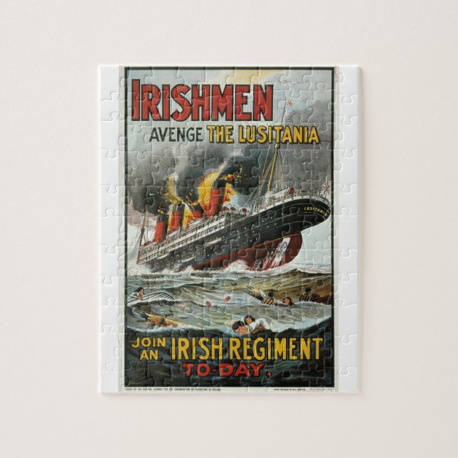 Puzzle Les Irlandais vengent l'affiche Lusitania_Propagan (Vertical)
