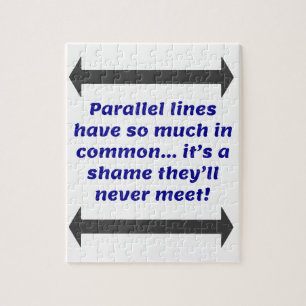 Puzzle Les lignes parallèles ont tellement en commun, drô