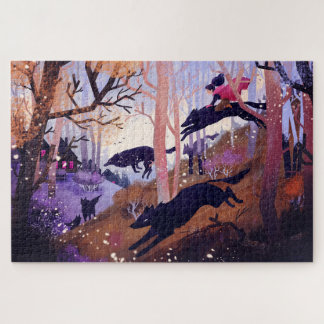 Puzzle Les loups dans la forêt