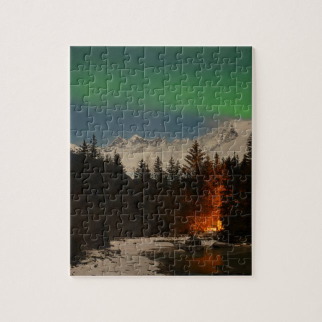 Puzzle Les lumières du nord de Juneau (Vertical)
