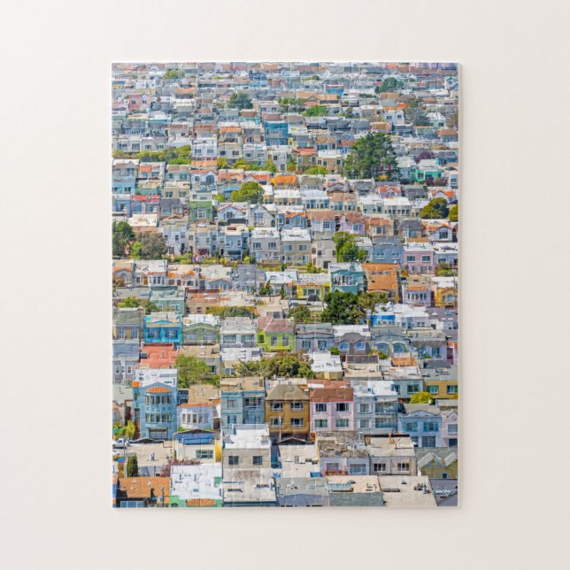 Puzzle Les maisons au coucher du soleil (Vertical)