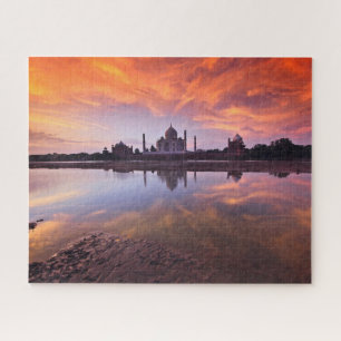 Puzzle Les monuments   Coucher de soleil de Taj Mahal
