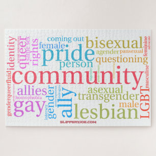 Puzzle Les mots de la communauté arc-en-ciel de SlipperyJ