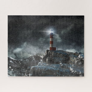 Puzzle Les phares   Phare dans la tempête