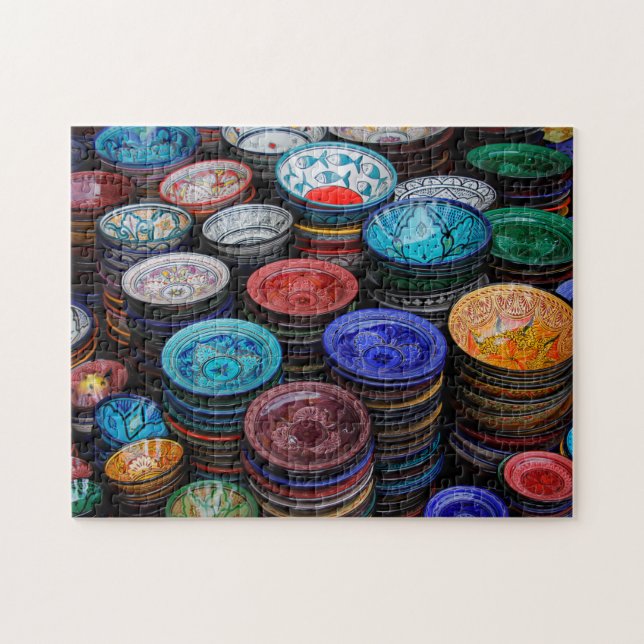 Puzzle Les Plaques Marocaines Au Marché (Horizontal)