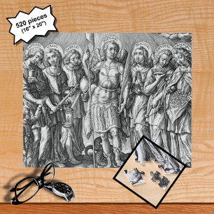 Puzzle Les Sept Archanges (M 034; Gravure) Carte Postale