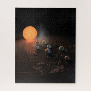 Puzzle Les Sept Planètes De Trappist-1 En Orbite Autour D