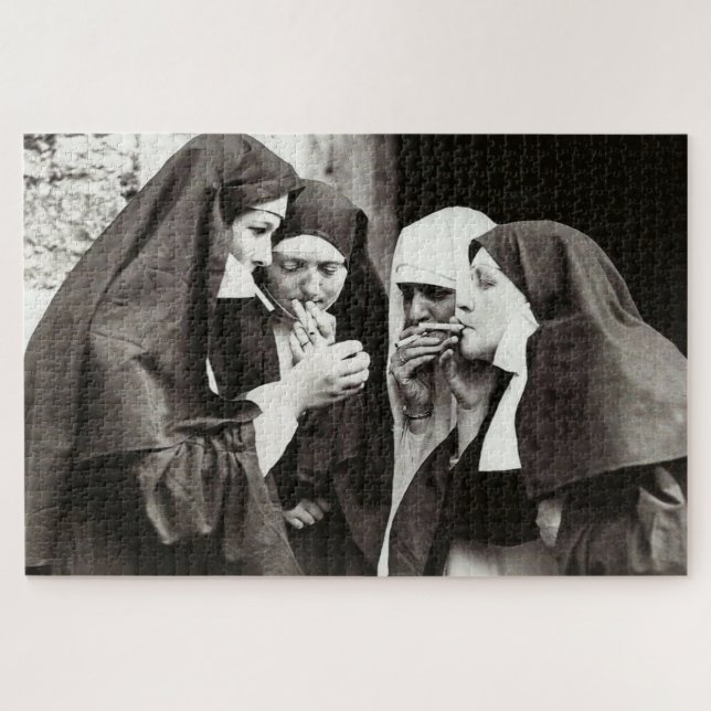 Puzzle Les soeurs fument la photo Vintage (Horizontal)