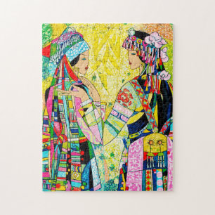 Puzzle Les soeurs Hao Ping les filles orientales vibrante