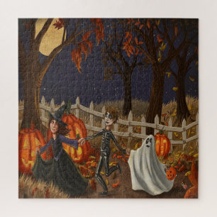 Puzzle Les sorcières d'Halloween Ghouls et fantômes Oh My