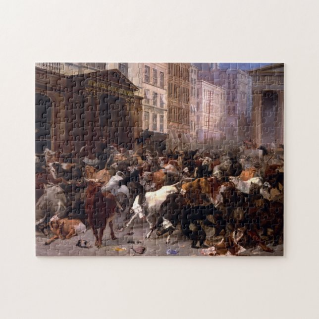 Puzzle Les taureaux et les ours dans le marché, 1879 (Horizontal)