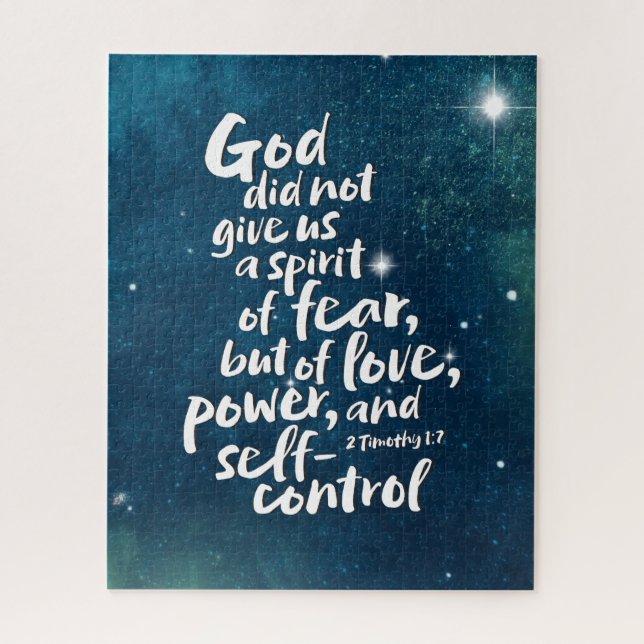 Puzzle L'Esprit d'Amour de DIEU - AUCUNE PEUR - Bible Chr (Vertical)
