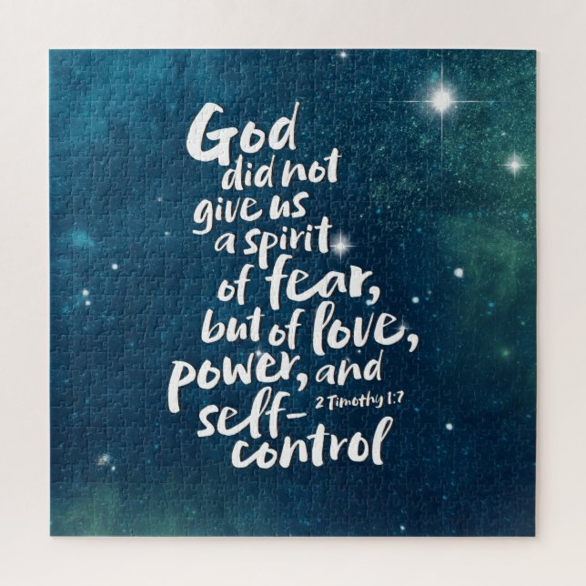 Puzzle L'Esprit d'Amour de DIEU - AUCUNE PEUR - Bible Ver (Vertical)