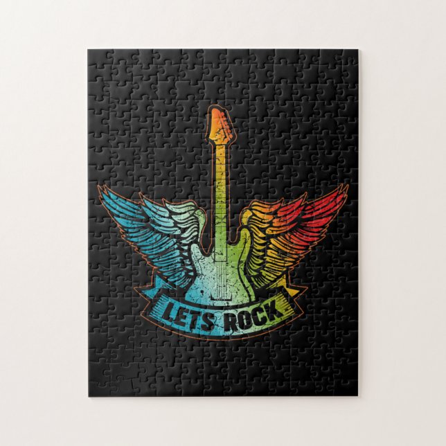 Puzzle Let's Rock Legend Rock and Roll Music Guitar (Vertical)