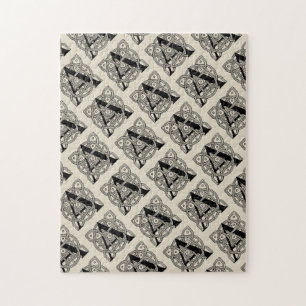 Puzzle Lettre A Vintage Monogramme De Noeud Celtique