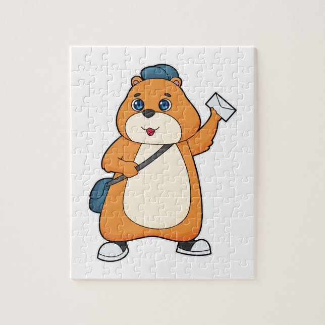 Puzzle Lettre hamster Postman (Vertical)
