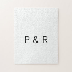 Puzzle Lettre initiale du couple ajoutée au partenaire ro