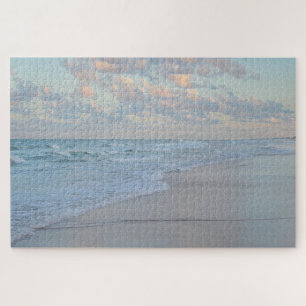 Puzzle Lever de soleil sur la plage, eau calme, artistiqu