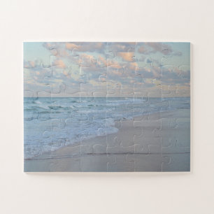 Puzzle Lever de soleil sur la plage, eaux calmes de l'océ