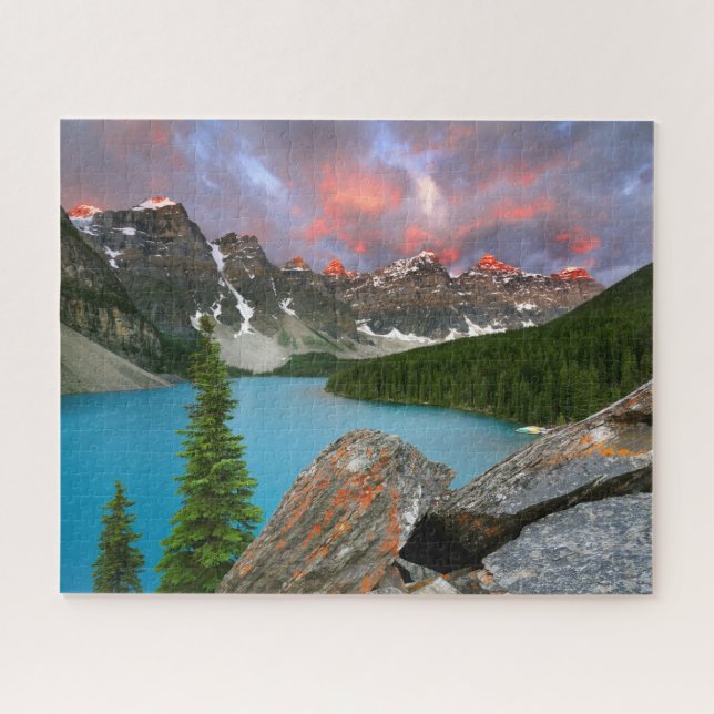 Puzzle Lever du soleil au lac Moraine dans le parc nation (Horizontal)