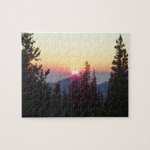 Puzzle Lever du soleil dans la forêt à Rocky Mountain