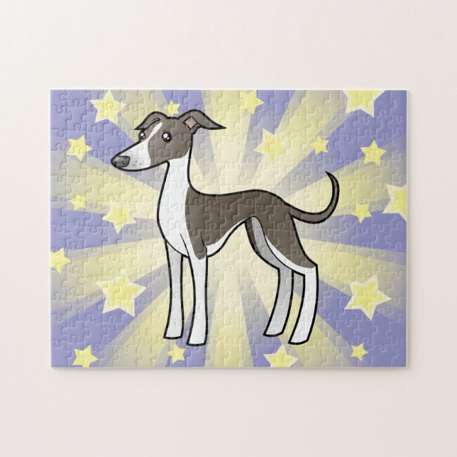 Puzzle Lévrier de bande dessinée/whippet/lévrier italien (Horizontal)
