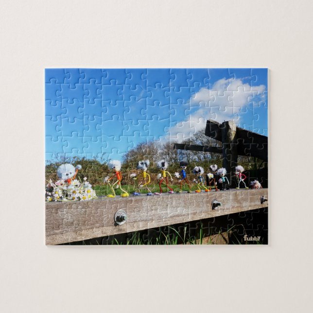 Puzzle L'exode de Fubby vers les félicitations. (Horizontal)