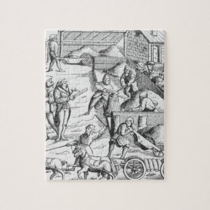 Puzzle L'extraction des métaux, après une gravure sur