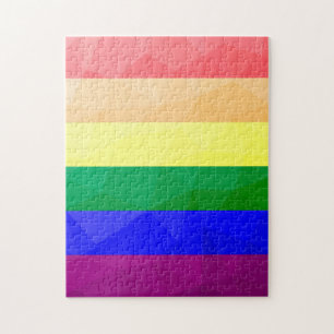 Puzzle LGBT drapeau arc-en-ciel lignes motif de maillage 