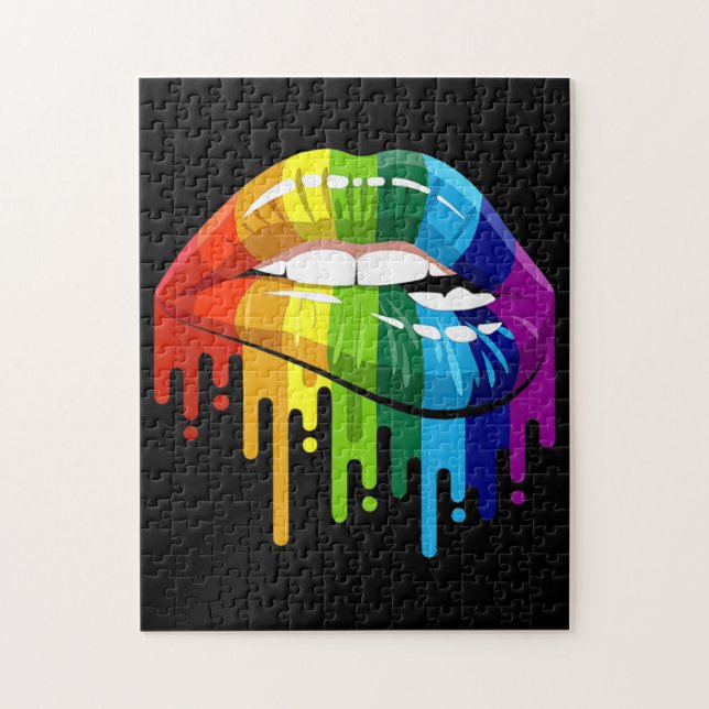 Puzzle LGBT Rainbow Lip Gay pride (Vertical)