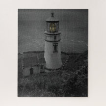 L'historique Heceta Head Lighthouse B&W de l'Orego