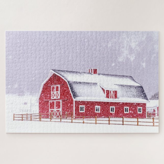 Puzzle L'hiver à la ferme (Horizontal)