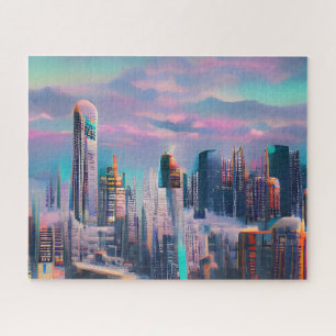 Puzzle L'hiver neigeux futuriste Difficile