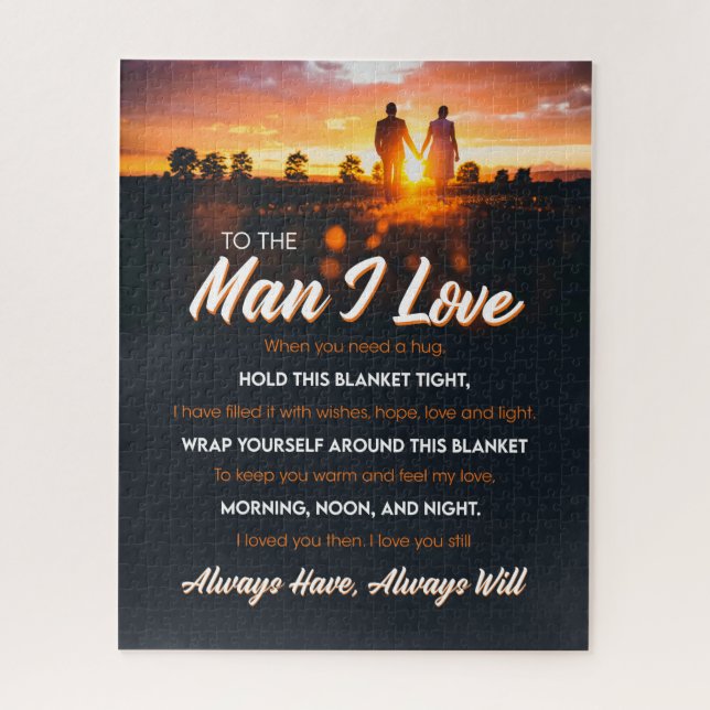 Puzzle L'homme que j'aime | À L'Homme Que J'Aime Que Je T (Vertical)