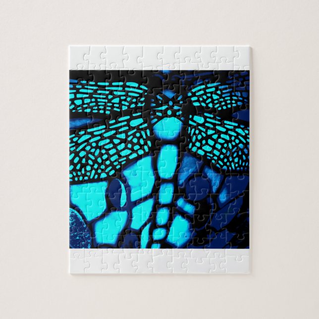 Puzzle libellule bleue (Vertical)
