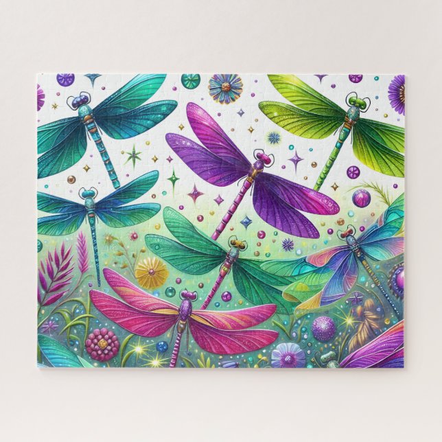 Puzzle Libellule Prairie Florale (Horizontal)