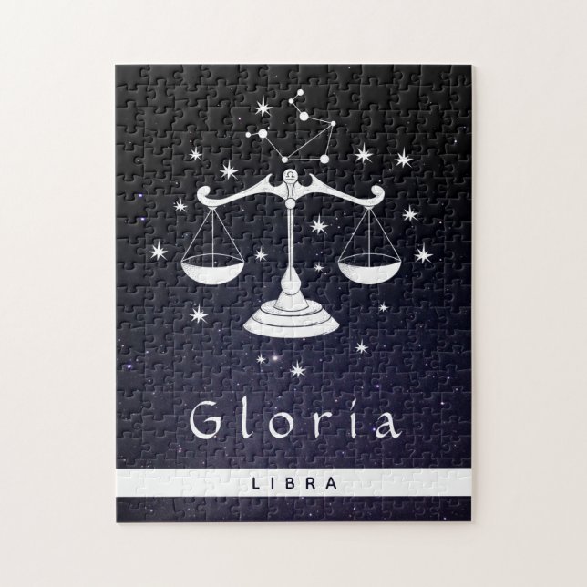Puzzle Libra Scales Signal Zodiaque Céleste Cosmique Nom  (Vertical)