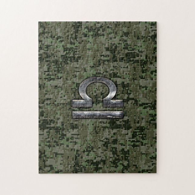 Puzzle Libra Zodiac Connexion Woodland Green camo numériq (Vertical)